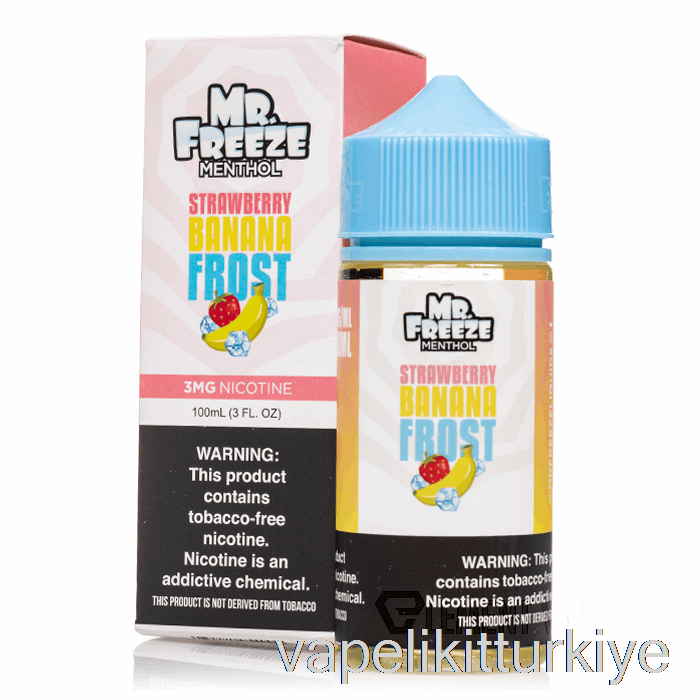 Vape Türkiye çilekli Muzlu Frost - Mr Frozen - 100ml 6mg